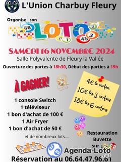 Photo du loto 1 er loto de l union Charbuy Fleury la vallee