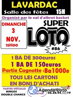 Photo du loto 15h loto val d'Albret basket