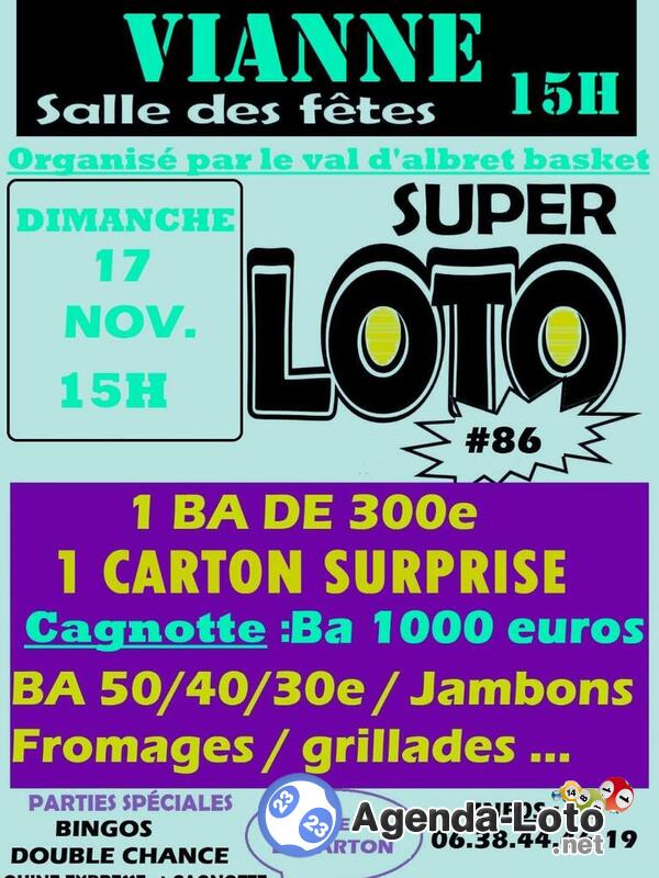 15h super loto du vabasket (voir affiche)