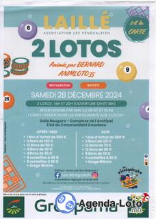 Photo du loto 2 LOTOS Animé par ANIMLOTO35 Bernard