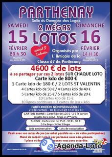 Photo du loto 2 mégas lotos de l'amicale de la classe 67 de parthenay