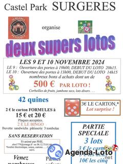 Photo du loto 2 super lotos pétanque Surgérienne