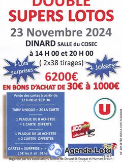 Photo du loto 2 supers lotos association Human Breizh avec JCO