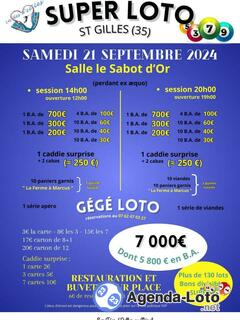 Photo du loto 2 Supers lotos des Fées d'Zelles anim Gégé loto