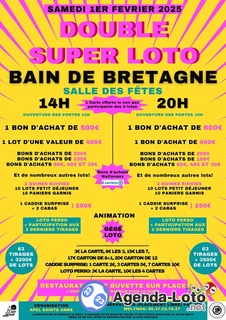 Photo du loto 2 Supers lotos de l'APEL STE ANNE Bain anim Gégé loto