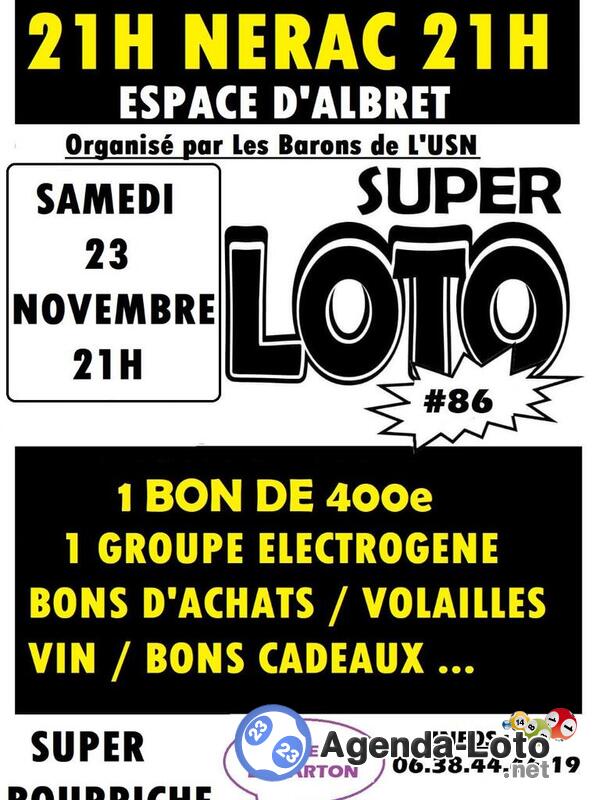 21h mega loto des barons de l'albret