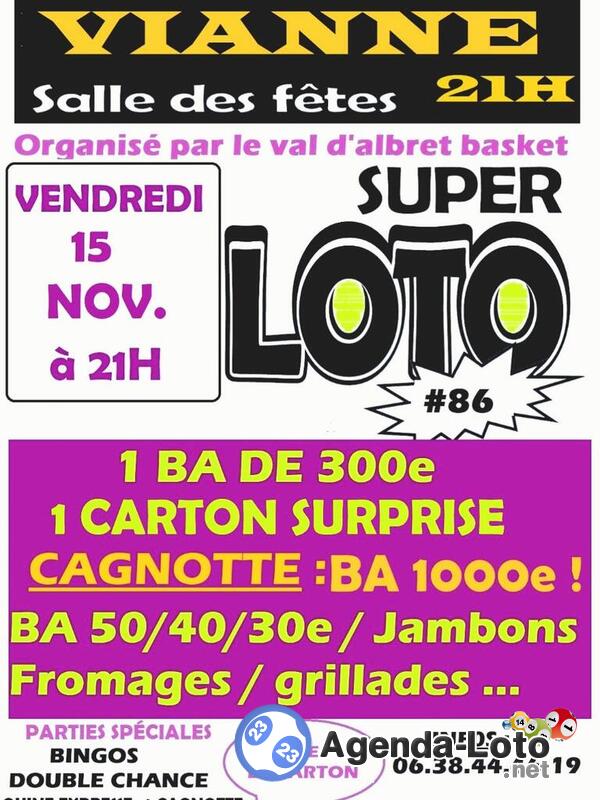 21h super loto du Vabasket (voir affiche)