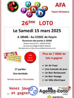 Photo du loto 26eme loto de l'AFA