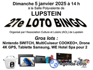 Photo du loto 27e LOTO BINGO ACL Lupstein