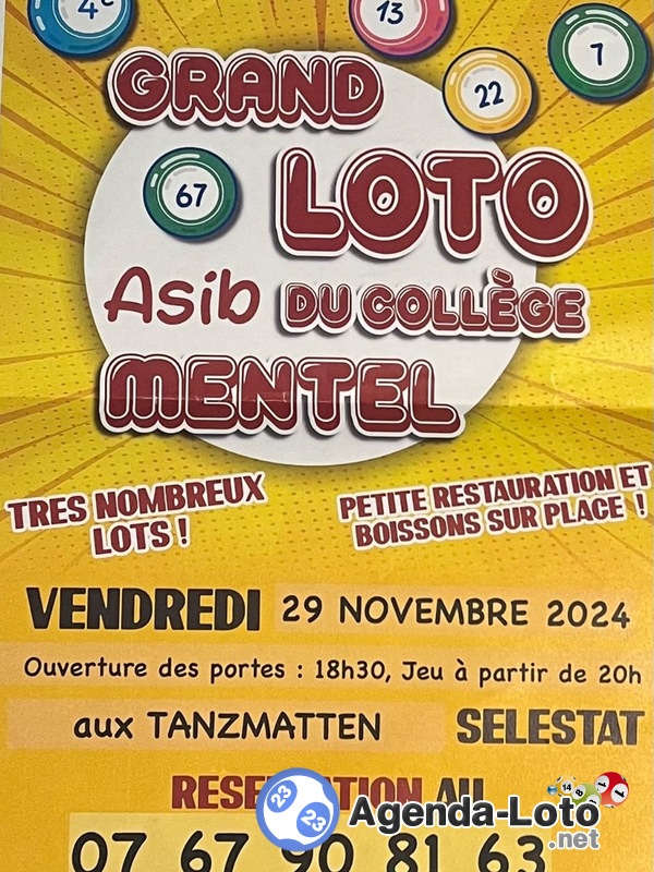 4eme Grand Loto Asib du collège Mentel