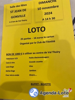 Photo du loto Club de l’amitié Loto