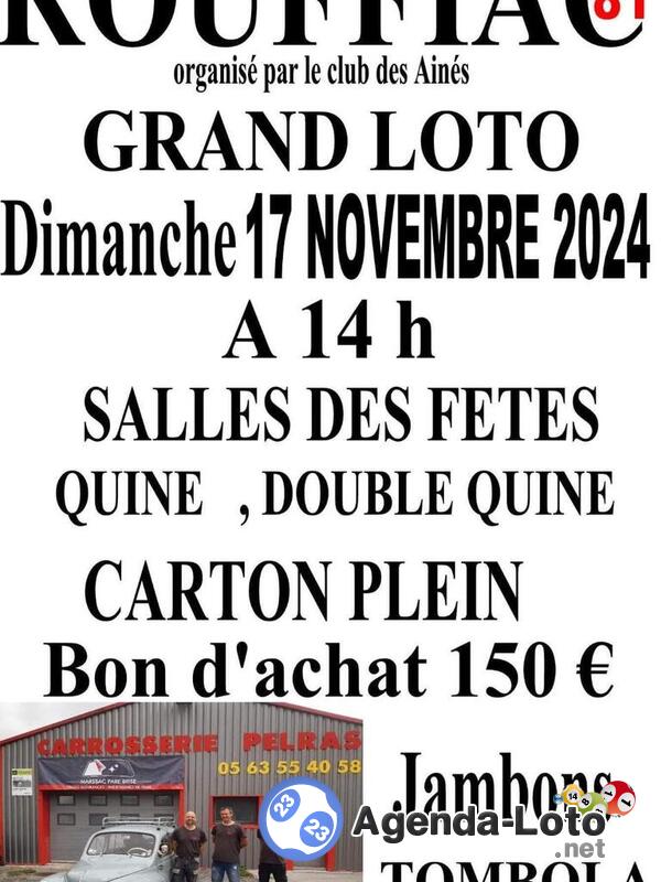 le clubs des aînés organisés on loto traditionnel à 14 h