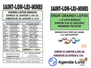 Photo du loto Deux grands lotos bingos fetiche