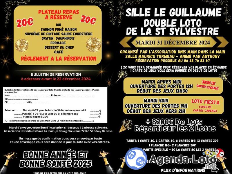 Double loto de la St Sylvestre 8200euro de cartes cadeaux