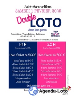 Photo du loto Double Loto de la Team Ted Dit Autisme