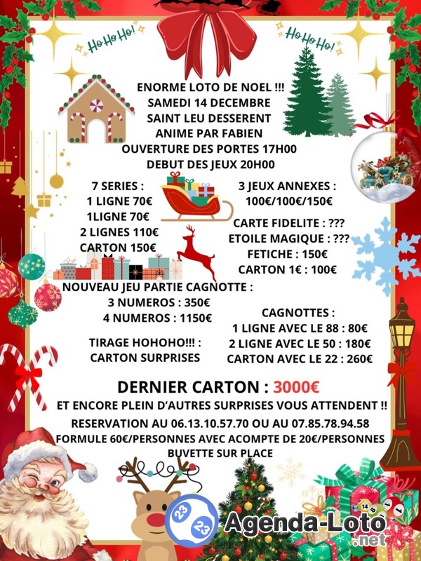 énorme loto de noel