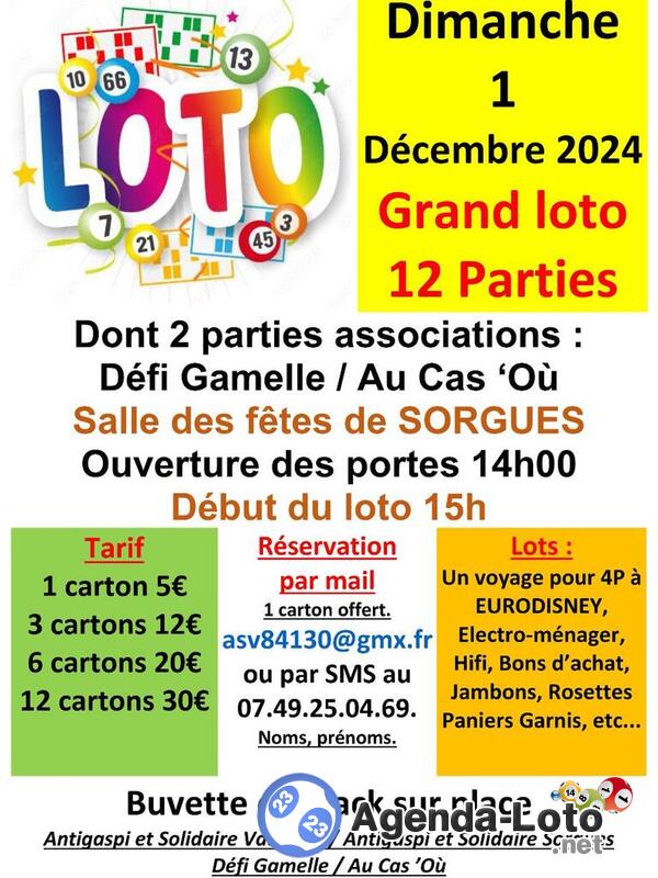 Grand loto 12 Parties