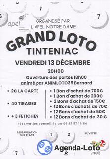 Photo du loto Grand Loto animé par animloto35 bernard