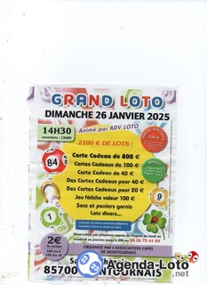 Photo du loto Grand loto apel de montournais