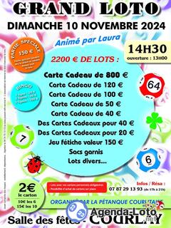 Photo du loto Grand loto asso la petanque de courlay a courlay