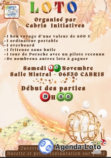 Photo du loto Grand loto de cabris initiatives