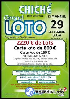 Photo du loto Grand Loto de CHICHÉ S'OUVRE