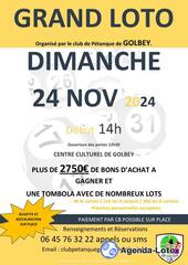 Photo du loto Grand loto club petanque golbey