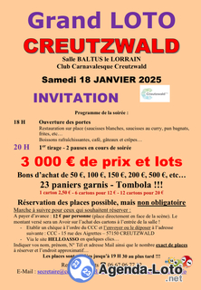 Photo du loto Grand loto à creutzwald