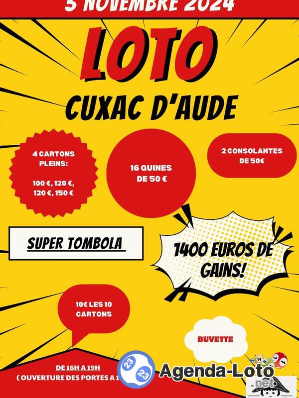 Grand loto à cuxac-d'aude