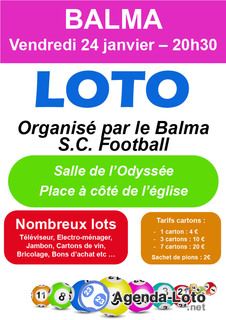 Photo du loto Grand LOTO du Balma SC (football)