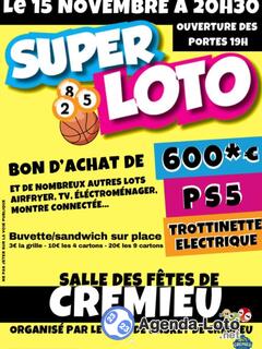 Photo du loto Grand loto du basket de Crémieu