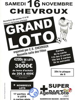 Photo du loto grand loto du club sportif