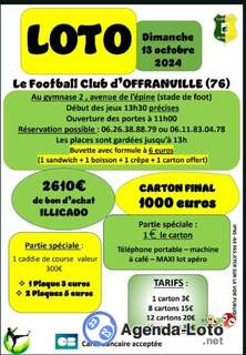 Photo du loto Grand loto du FC Offranville