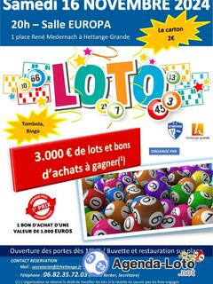 Photo du loto Grand Loto du Football Club Hettange-Grande