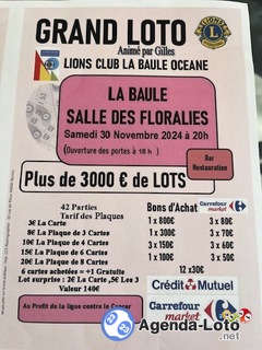 Photo du loto Grand loto du lions club la baule oceane