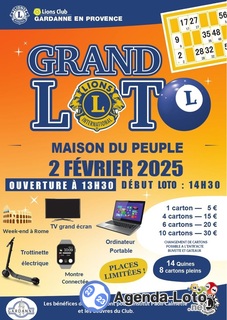 Photo du loto Grand Loto du Lions Club de Gardanne en Provence