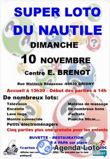 Photo du loto Grand loto du 'nautile'