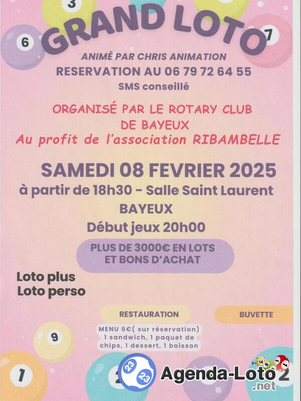 Grand loto du rotary de bayeux anime par chris animation