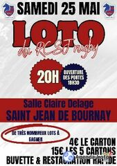 Grand loto du rugby club saint jeannais - samedi 25 mai