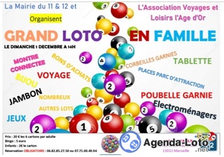 Photo du loto Grand loto en Famille Annuel 13012 Marseille