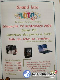 Photo du loto Grand loto Foyer rural Taradeau