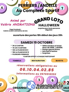 Photo du loto GRAND LOTO HALLOWEEN (surprise pour toute personne déguisée)