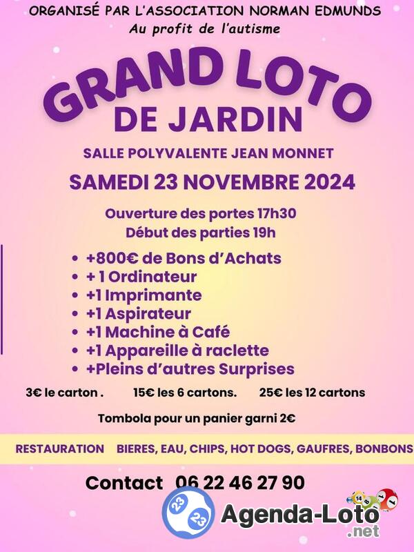 GRAND LOTO A JARDIN Salle Polyvalente Jean Monnet