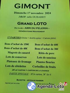 Photo du loto Grand loto de l' abri du pelerin