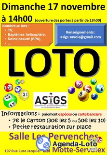 Photo du loto Grand LOTO de l'ASIGS