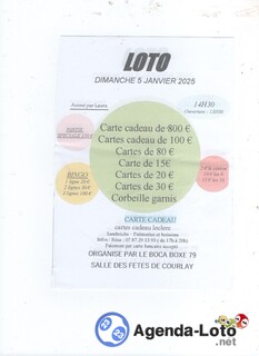 Photo du loto Grand loto organise par le boca boxe 79