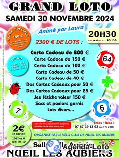 Photo du loto Grand loto organise par le velo club de nuiel les aubiers