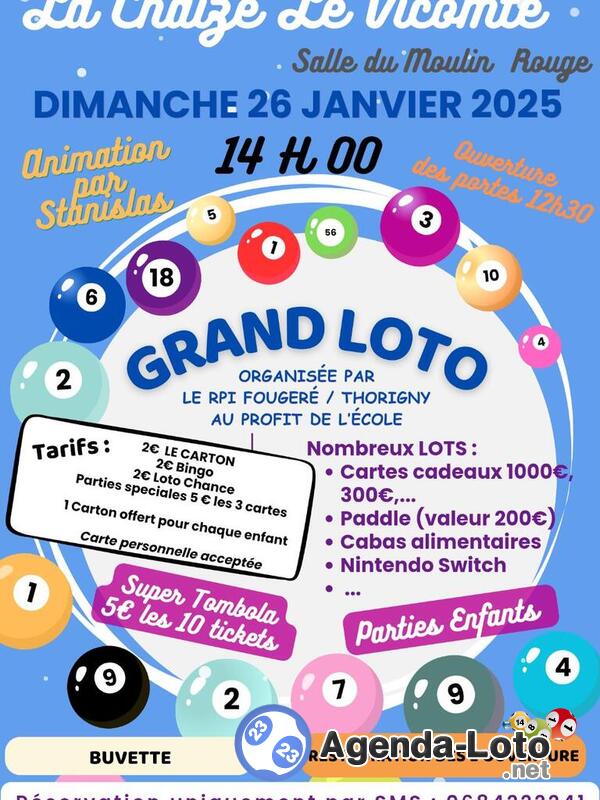 Grand loto organisé par stanislas