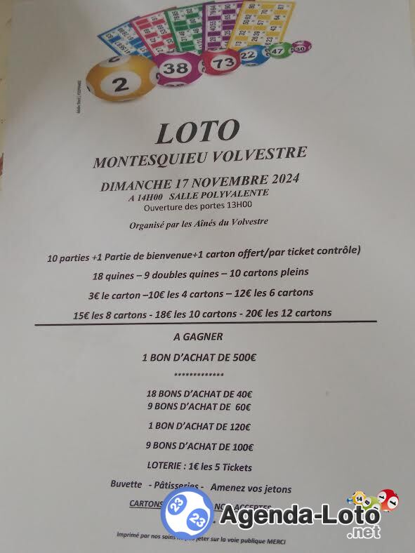 Gros loto des aines 31310montesquieu volvestre