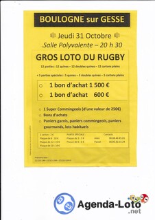 Photo du loto GROS LOTO du Rugby